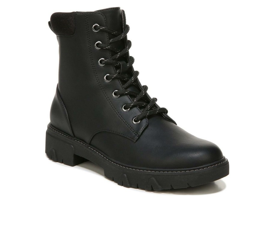 Womens * | High Quality Women'S Dr. Scholls Headstart Lace Up Combat Booties