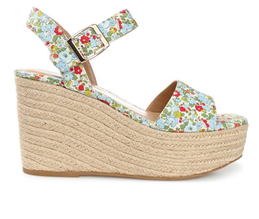 Womens * | Promotions Women'S Journee Collection Pearrl Espadrille Wedge Sandals