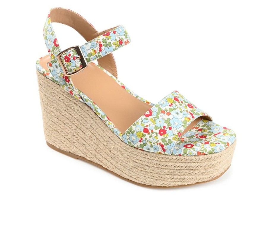 Womens * | Promotions Women'S Journee Collection Pearrl Espadrille Wedge Sandals