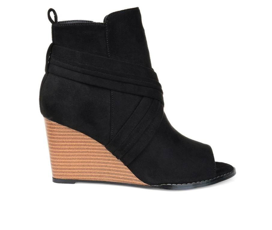 Womens * | Outlet Women'S Journee Collection Sabeena Wedge Peep Toe Booties