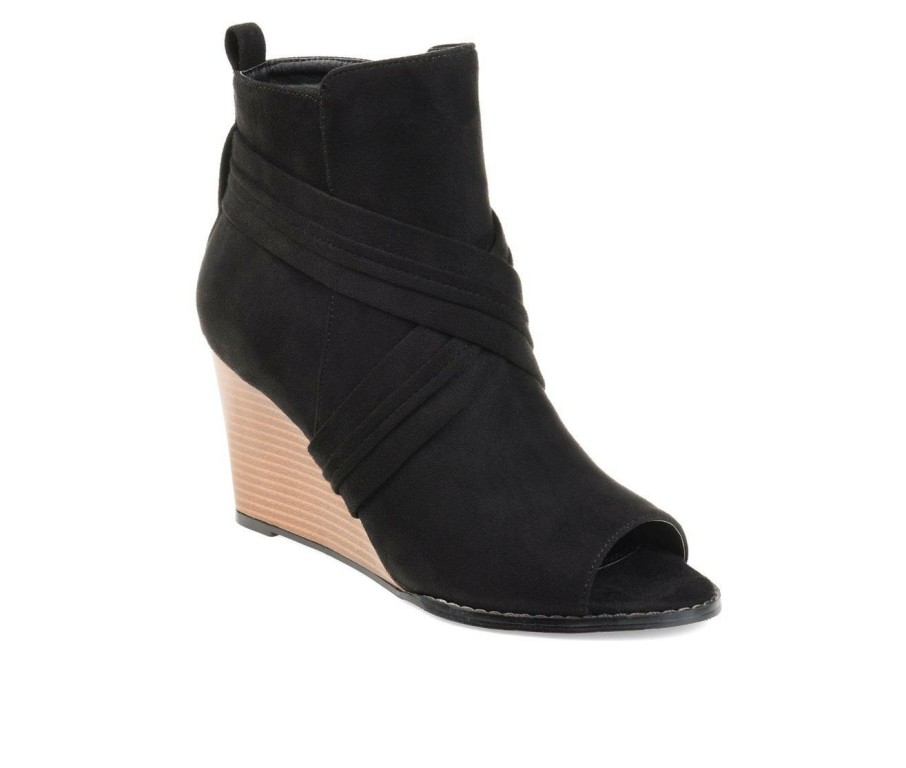 Womens * | Outlet Women'S Journee Collection Sabeena Wedge Peep Toe Booties