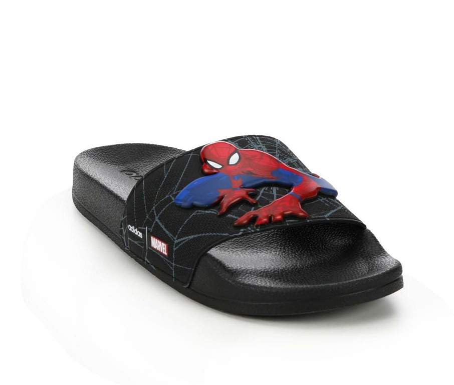 Girls * | Promotions Kids' Adidas Little Kid & Big Kid Adilette Shower Spiderman Sport Slides